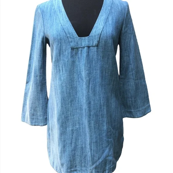 Zara | Dresses | Zara Woman Denim Tunic Long Sleeve Dress | Poshmark
